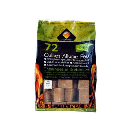 72 cubes allume-feu naturels Pyrofeu