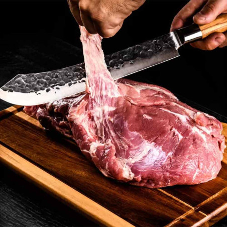 Couteau de boucher Olive Forged ambiance