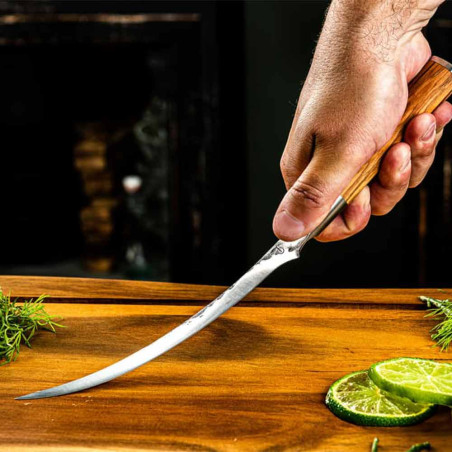 Lame flexible du couteau à filet Olive Forged
