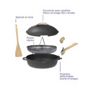 Schéma des accessoires inclus avec la poêle La Fabuleuse Météore 24 cm Cookut