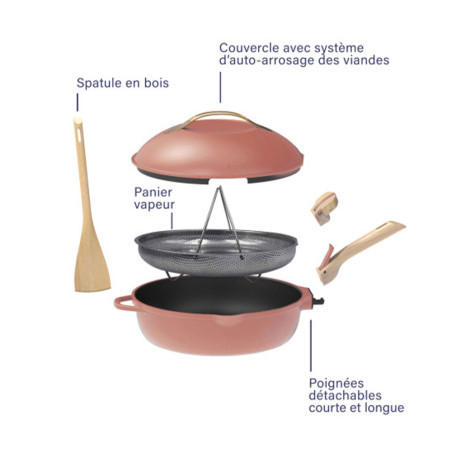 Accessoires de la poêle La Fabuleuse Pivoine 28 cm Cookut