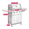 Dimensions du barbecue gaz Professional PRO S3 Char-Broil