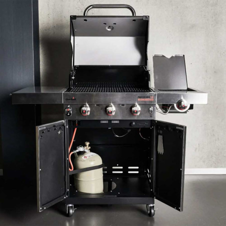 Barbecue gaz Professional PRO S3 Char-Broil sur chariot ouvert