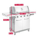 Dimensions du barbecue gaz Professional PRO S4 Char-Broil