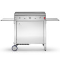 Pack Planet plancha gaz Chef 80 lisse + chariot en inox