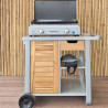 Plancha gaz Blue Flame LX sur chariot Woody Deluxe Campingaz - modèle d'expo
