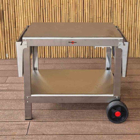 Chariot Plein Air Krampouz en inox avec tablettes rabattables - modèle d'expo