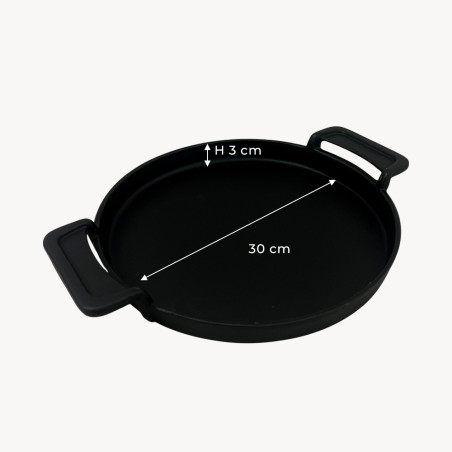 Plancha en fonte barbecue 30 cm dimensions