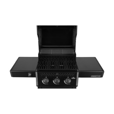 Zoom sur la surface de cuisson du barbecue gaz Freestyle 365 noir Napoléon