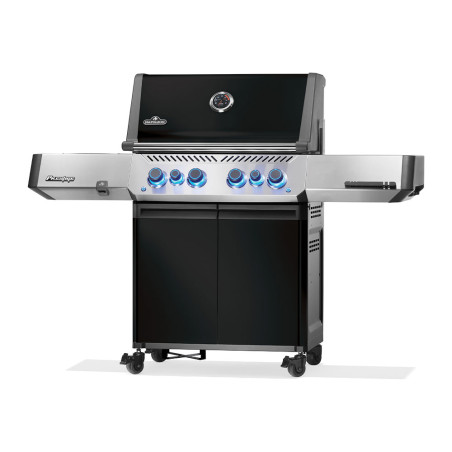 Barbecue gaz Prestige 500 noir Napoléon de profil