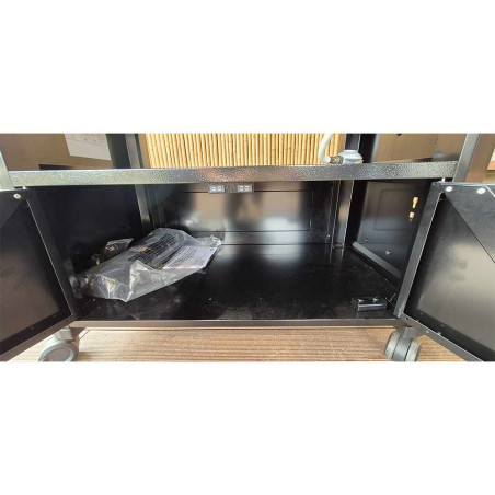 Modèle d'expo - intérieur du chariot de la plancha gaz Weber Slate 76 cm