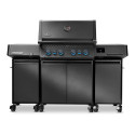 2 meubles de rangement noir mat installés sur le barbecue gaz Prestige Phantom Napoléon