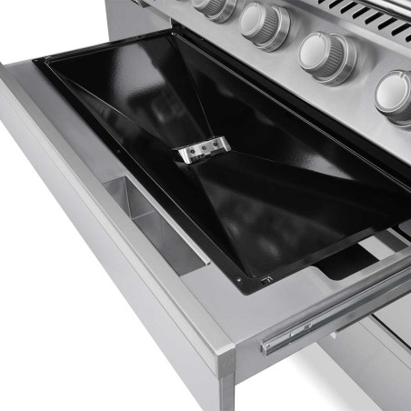 Barbecue gaz Prestige PRO 665 en inox Napoléon - bac à graisse