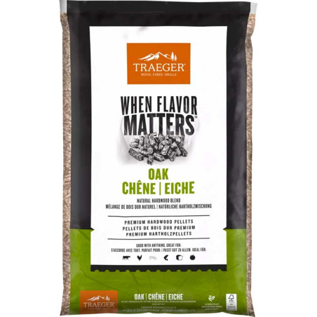 Sac de pellets Chene 9 kg Traeger - Studio face