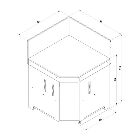 Modulo Angle 80x80 Sauge Eno - dimension