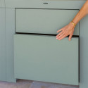 Modulo Plan de travail + 2 tiroirs façade Sauge Eno - tiroirs