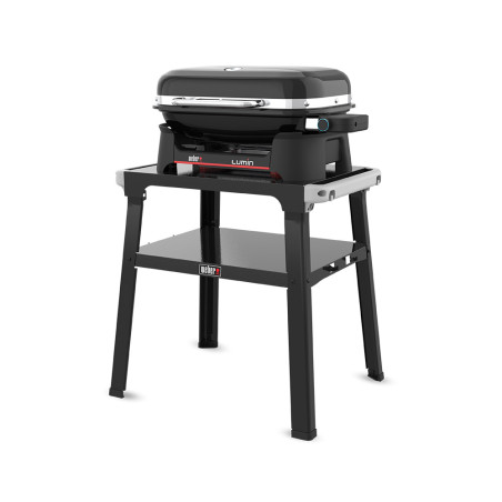 LUMIN Stand Noir + Plancha 2026 Weber - Studio latéral gauche