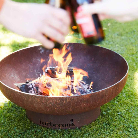 Brasero corten Jack  75cm H 30cm Barbecook - Extérieure feu