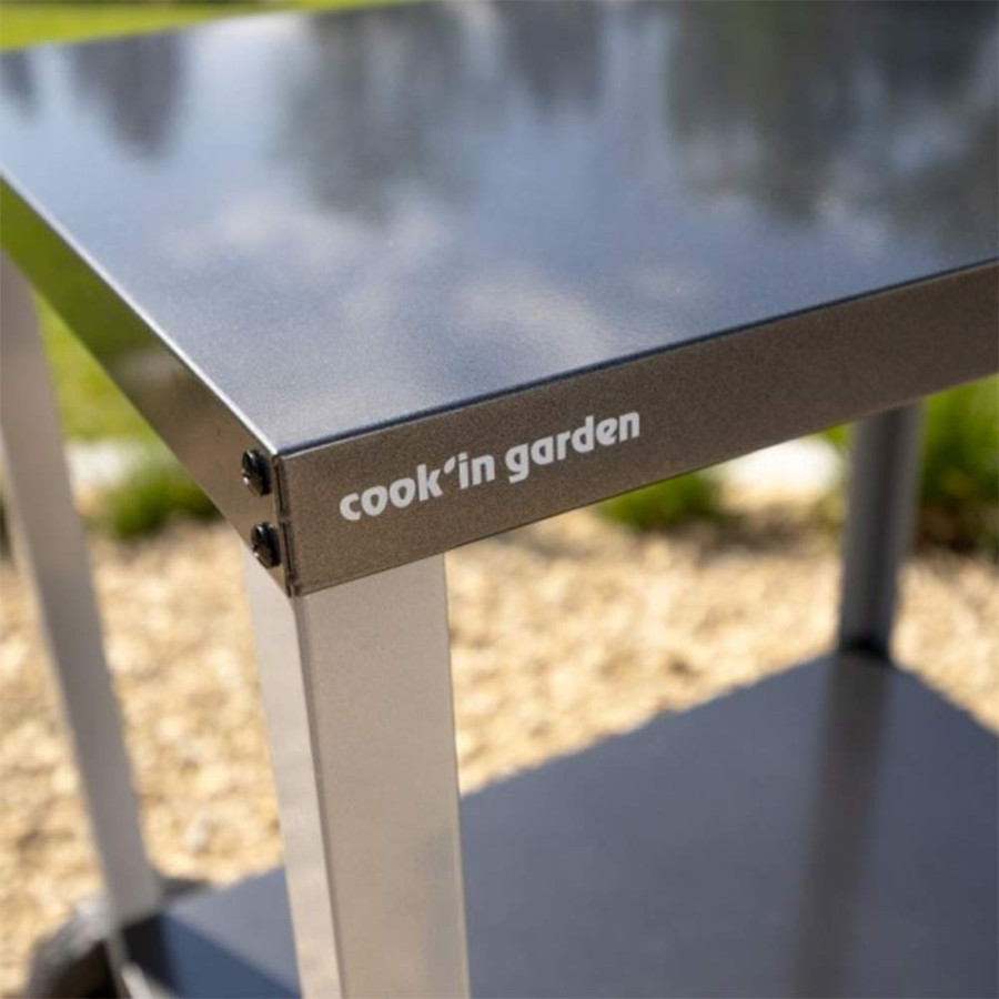 Table Barbecue Desserte Extérieure COBAN Pour Plancha - Métal Avec