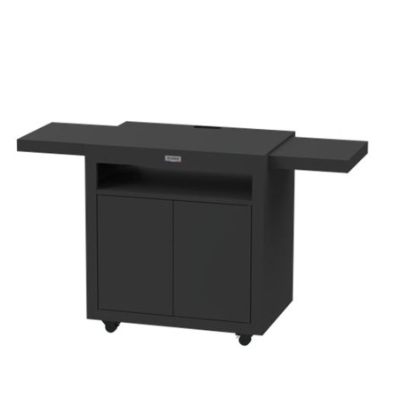 Desserte meuble 80 avec tablettes Acier Noir LeMarquier - Studio