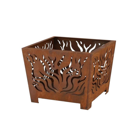 Braséro carré en acier corten Esschert