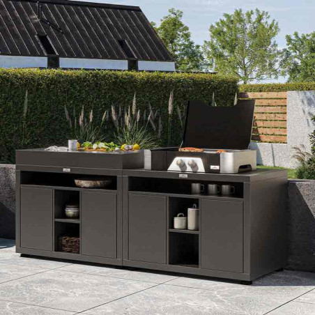 Meuble cuisson XL 110 x 70 cm Noir LeMarquier - Extérieure