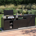 Meuble cuisson XL 110 x 70 cm Noir LeMarquier - Extérieure gauche