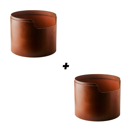 2 bases en acier corten pour brasero Jack 60 / 75 Barbecook