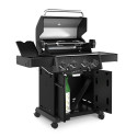 Barbecue gaz Crown 490 Shadow Broil King - profil ouvert