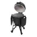 Barbecue kamado Core Large ø49cm sur chariot Graphite BSTRD - couvercle ouvert