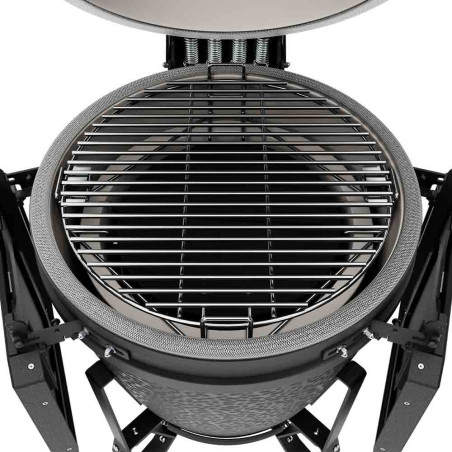 Barbecue kamado Core Large ø49cm sur chariot Graphite BSTRD - zoom sur la surface de cuisson