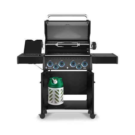 Barbecue gaz Baron 490 Shadow IRX Broil King - ouvert