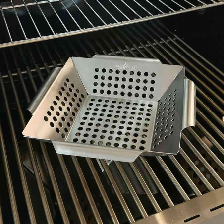 Petit panier à légumes en inox Grillfürst - barbecue gaz