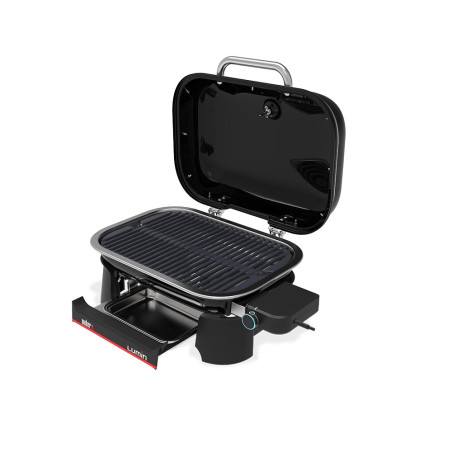 Barbecue électrique Lumin Compact noir Weber - ouvert