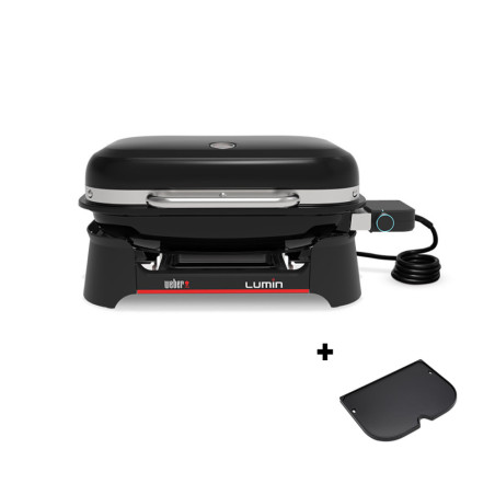 Barbecue électrique Lumin noir Weber avec plancha
