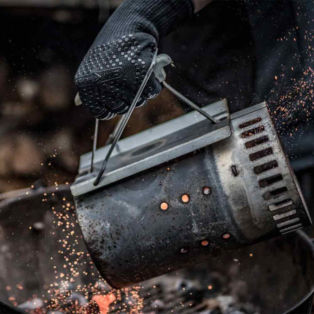 Paire de gants anti-chaleur en silicone et aramide L / XL Grillfürst - ambiance