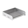 Plancha universelle en inox L 32 x P 28 cm Grillfürst