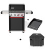 Pack barbecue gaz Spirit EP-425 avec plancha + housse Weber