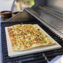 Pierre à pizza rectangulaire L40 x P 30 cm Grillfürst sur un barbecue gaz
