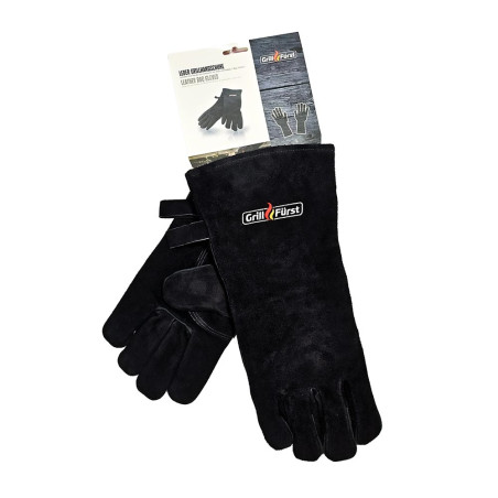 Paire de gants barbecue en cuir Grillfürst