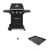 Barbecue gaz Royal 320 Shadow Broil King et plancha en fonte émaillée