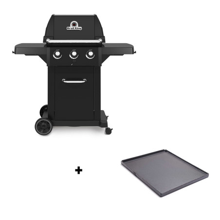 Pack barbecue gaz Royal 320 Shadow et plancha en fonte Broil King