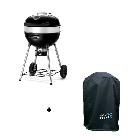Pack barbecue charbon Kettle PRO 57 cm Napoléon et housse premium Nordic Flame