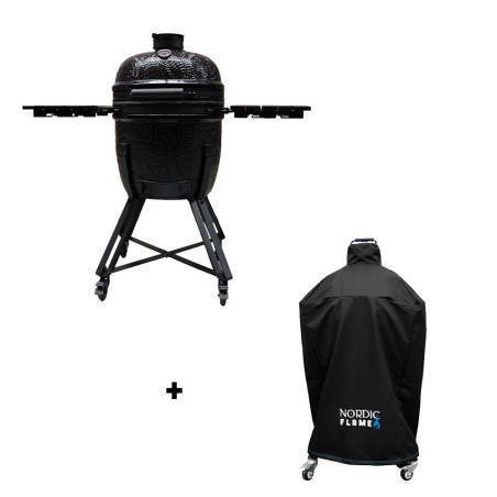 Pack barbecue kamado Kamal Large 2.0 Barbecook et housse de protection Nordic Flame