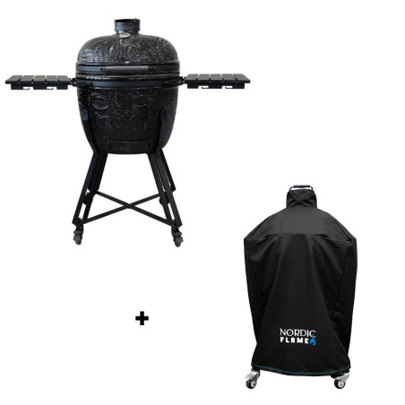 Pack barbecue kamado Kamal 2.0 XL Barbecook + Housse Premium Nordic Flame