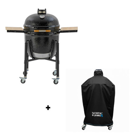 Pack barbecue kamado ONE-66 Monolith + housse premium Kamado XL Nordic Flame