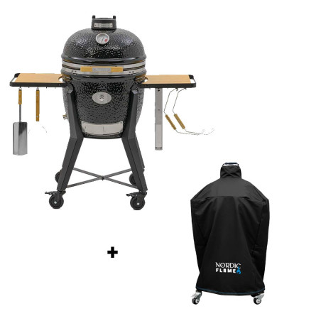 Pack barbecue kamado TWO.66 Monolith + housse premium Kamado XL Nordic Flame