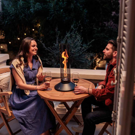 Feu de table SPIN X 1200 Höfats flamme tout noir - couple extérieur