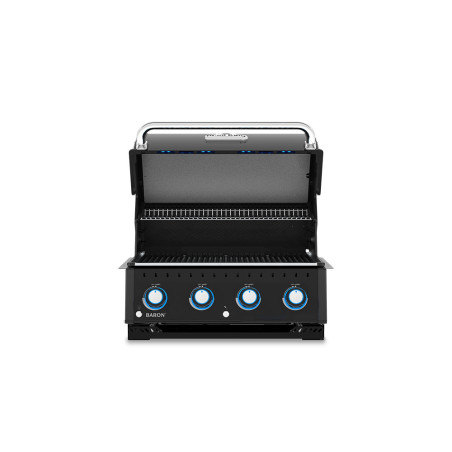 Barbecue gaz encastrable Baron 420 Shadow Broil King - couvercle ouvert