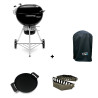 Pack barbecue charbon Master-Touch Premium E-5770 GBS Weber + plancha + housse + 2 paniers à charbon Nordic Flame